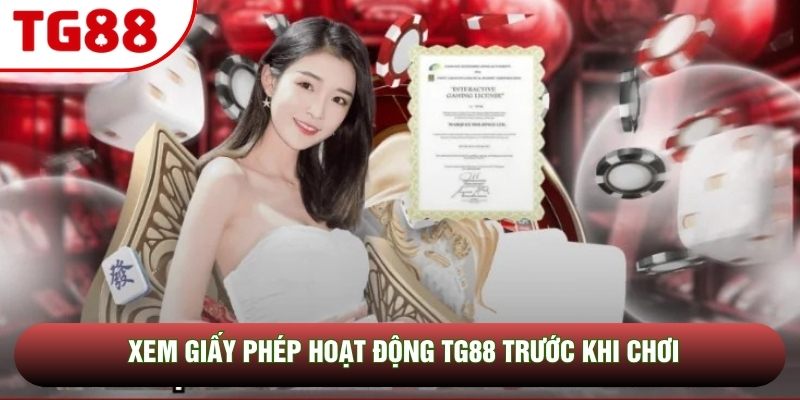 Xem giấy phép hoạt động TG88 trước khi chơi
